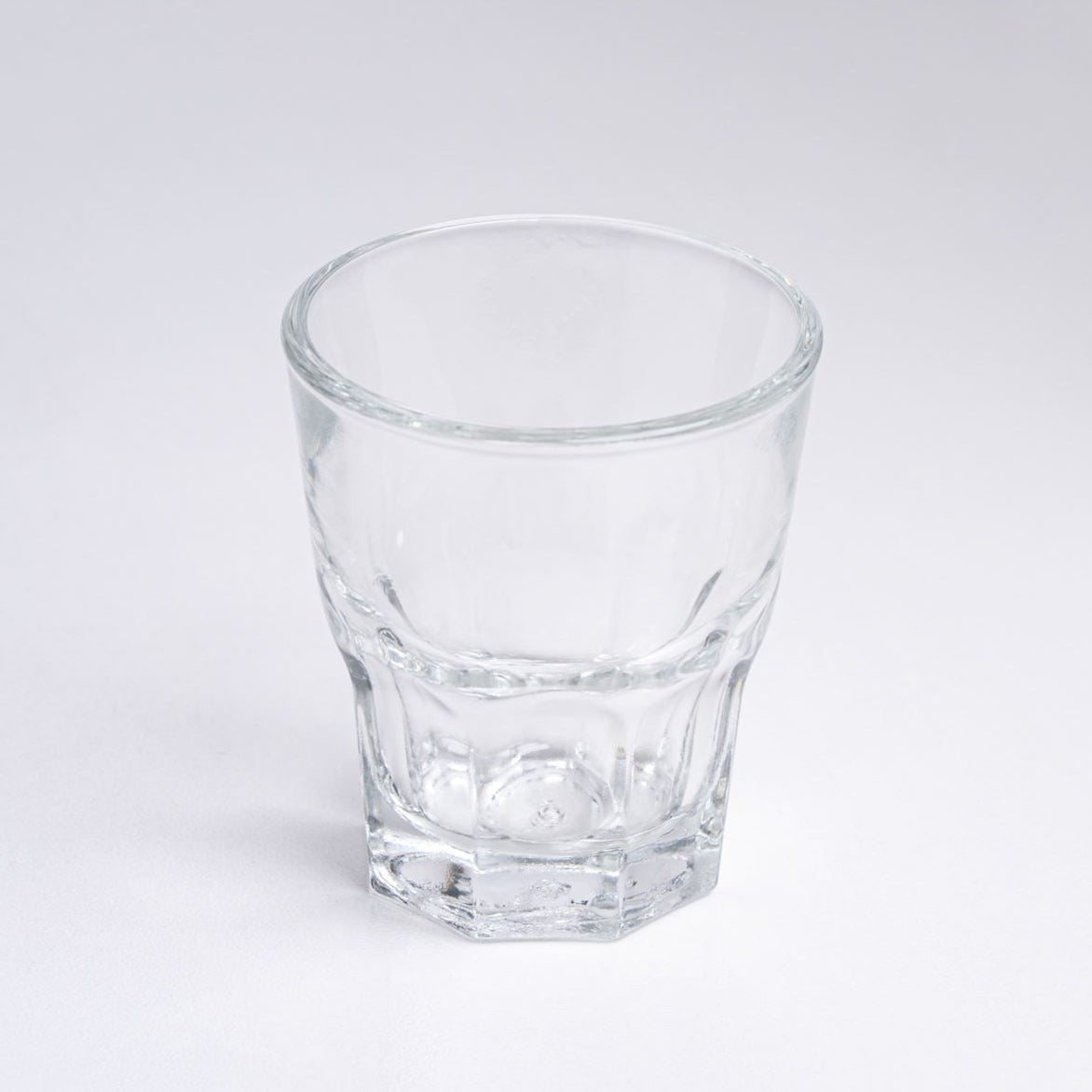 a small clear glass